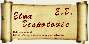 Elma Despotović vizit kartica